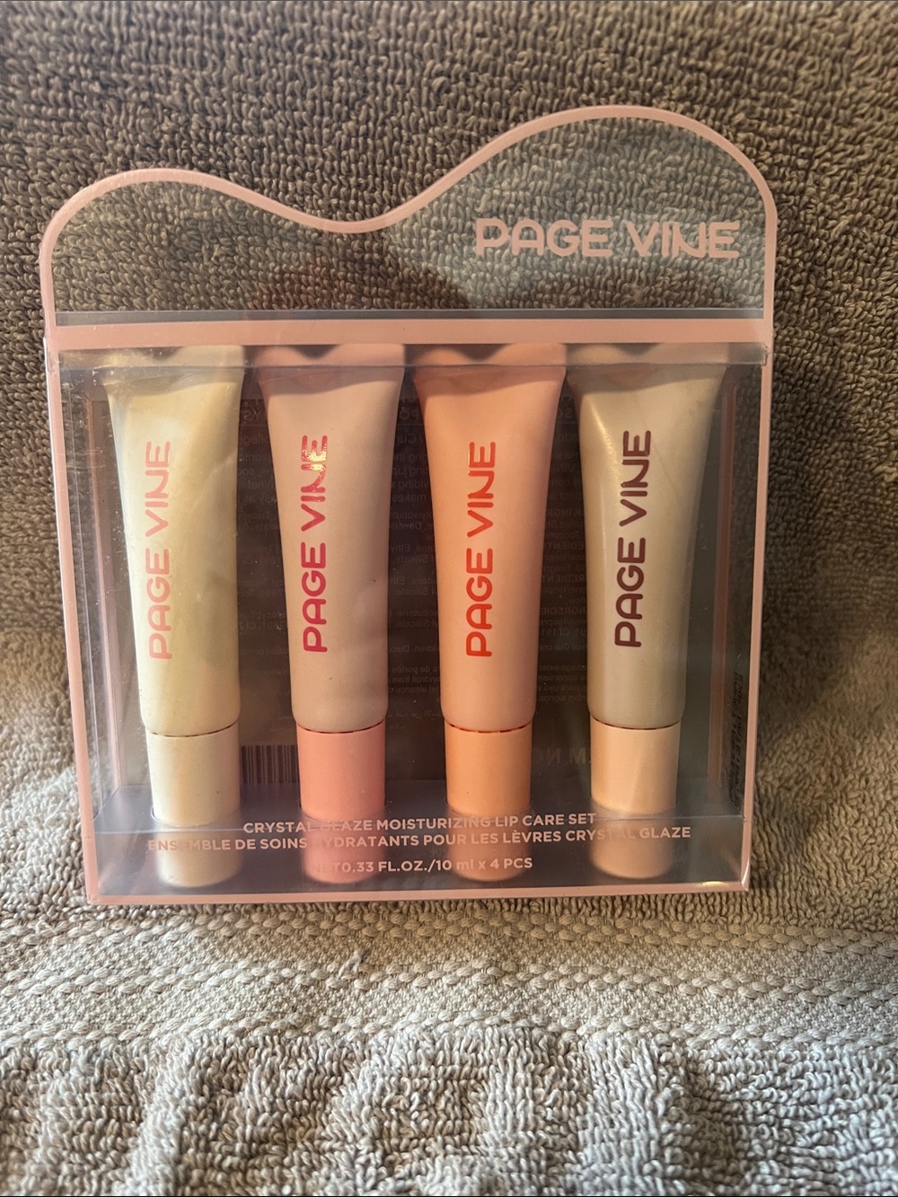 Page Vine Crystal Glaze Moisturizing Lip Care Set — Pink & Neutral Shades